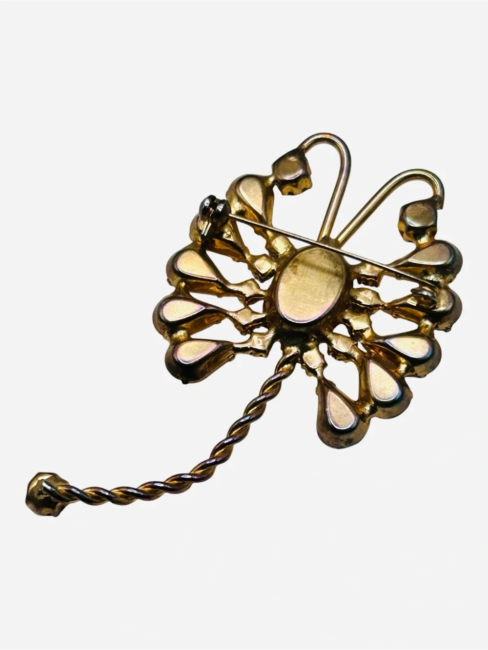Huge Vintage Fantasy Lucite Dragonfly Brooch